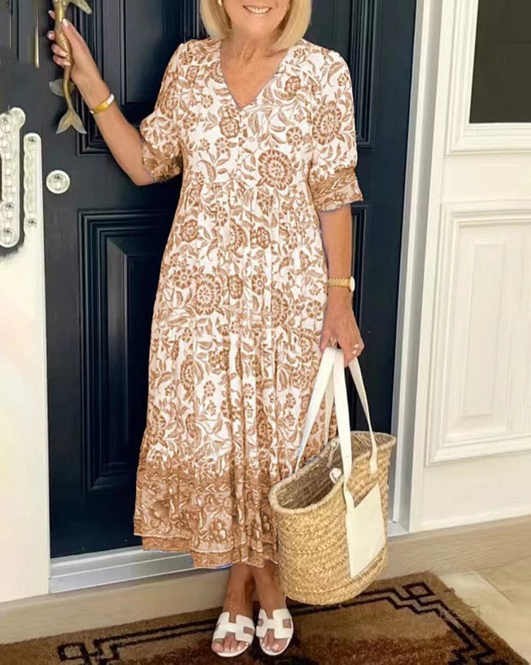 Keisha | Graceful V-Neck Dress
