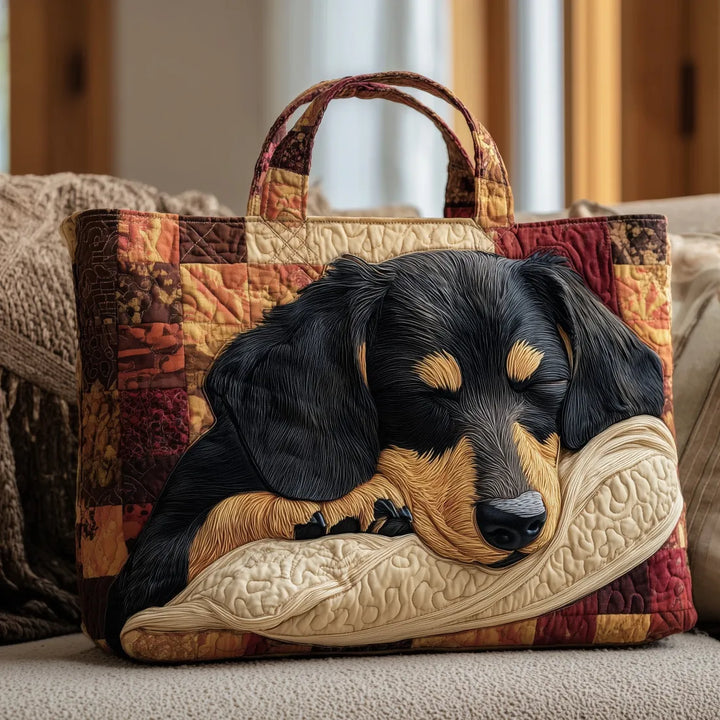 Dog Lover Quilted Tote Bag