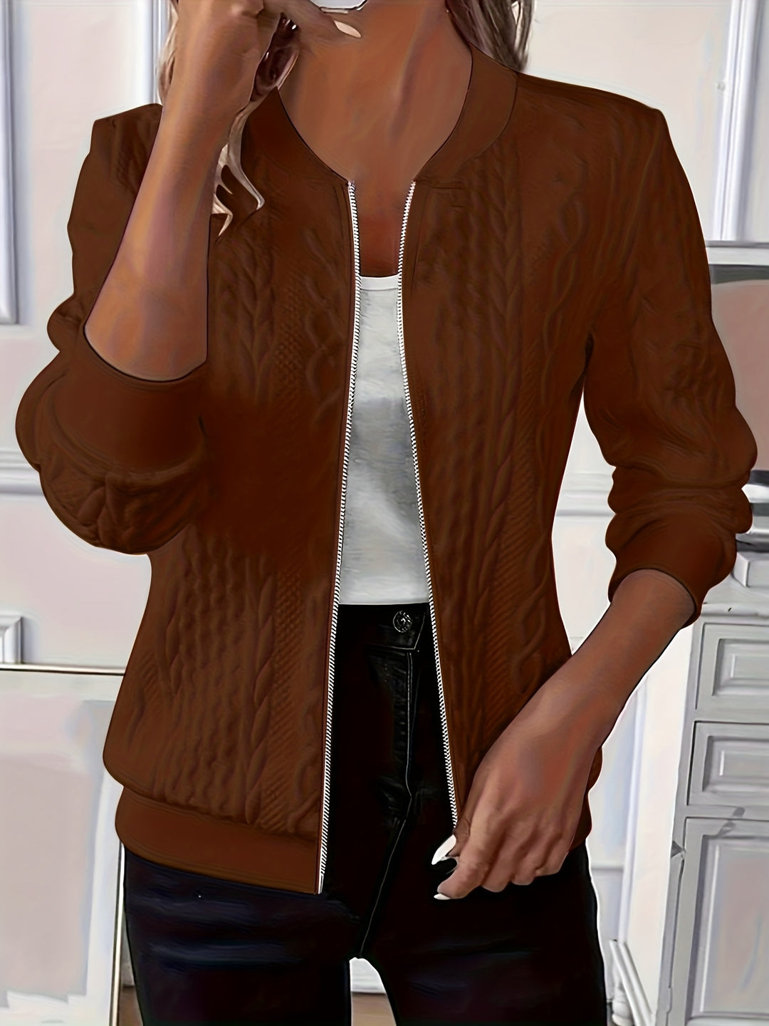 Elegant Zip Jacket – Fall/Winter Essential