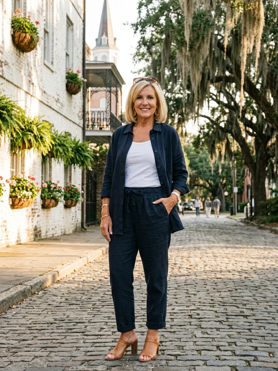 The Eloise — Linen Shirt & Trouser Set