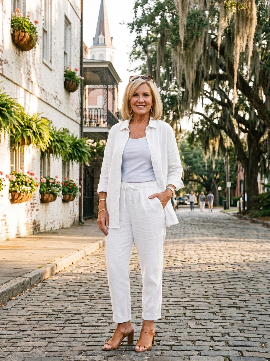 The Eloise — Linen Shirt & Trouser Set