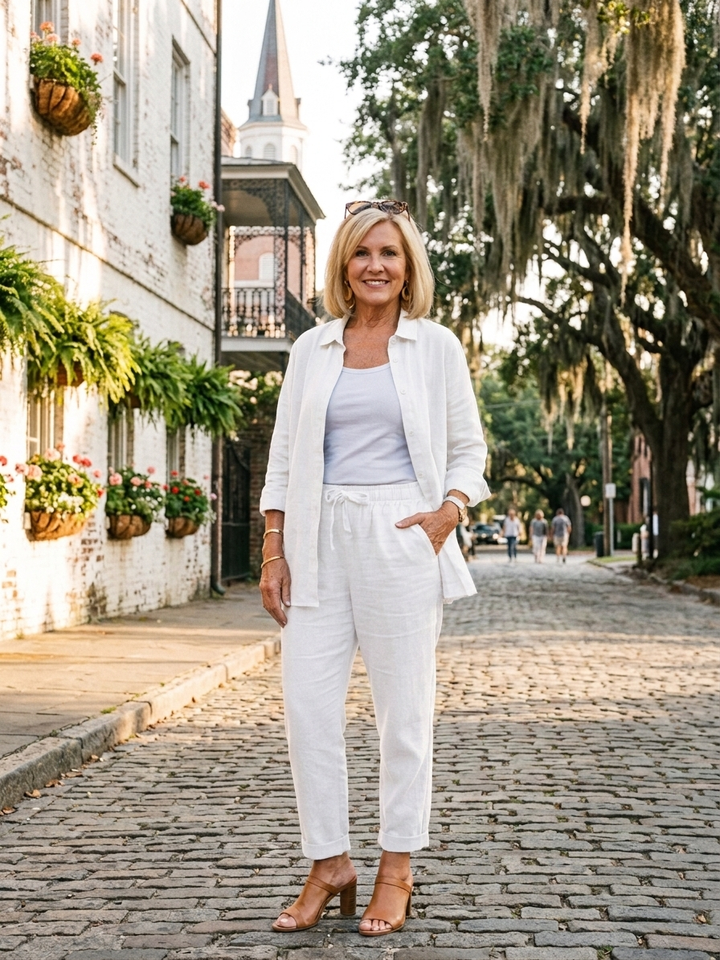 The Eloise — Linen Shirt & Trouser Set