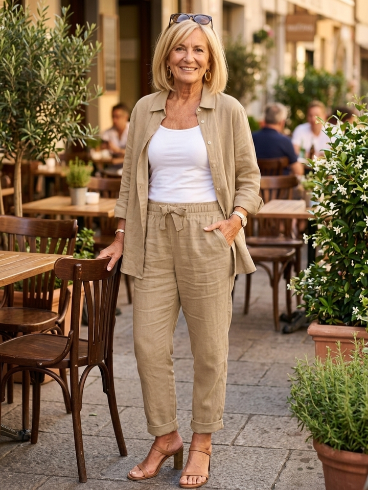 The Eloise — Linen Shirt & Trouser Set