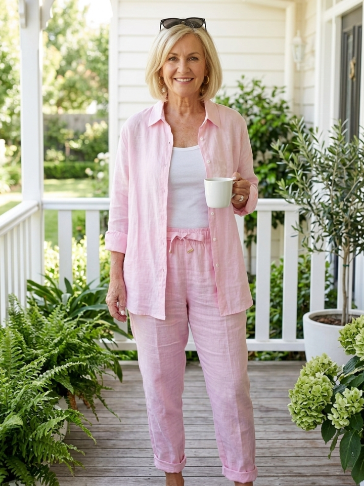 The Eloise — Linen Shirt & Trouser Set