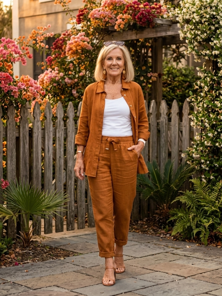 The Eloise — Linen Shirt & Trouser Set