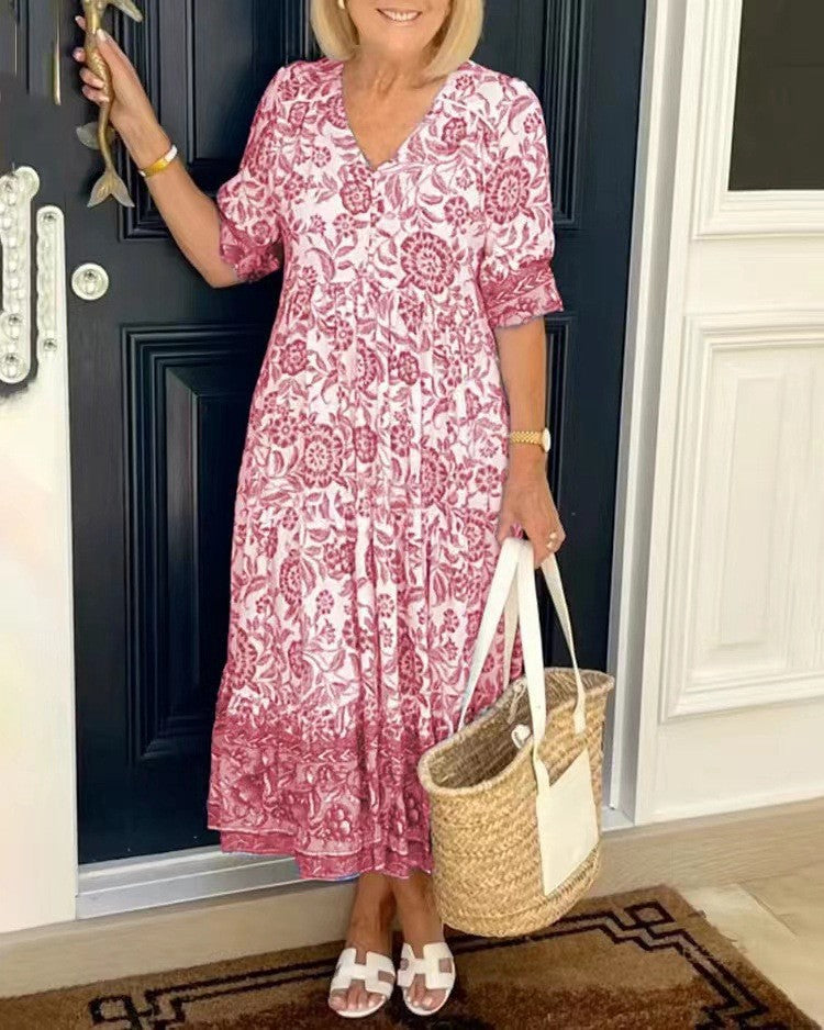 Keisha | Graceful V-Neck Dress