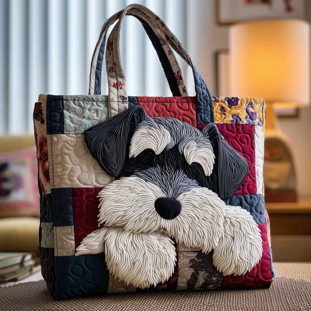 Dog Lover Quilted Tote Bag