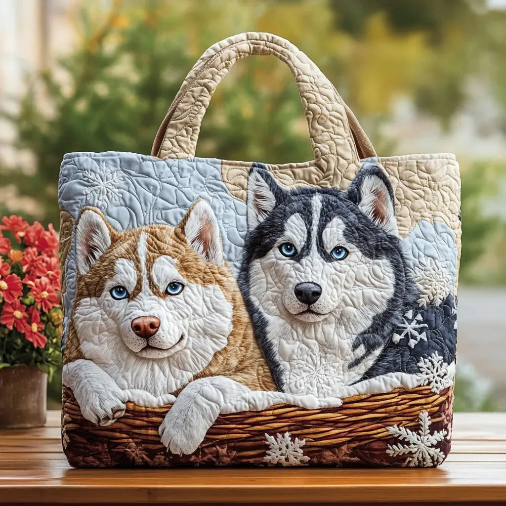 Dog Lover Quilted Tote Bag