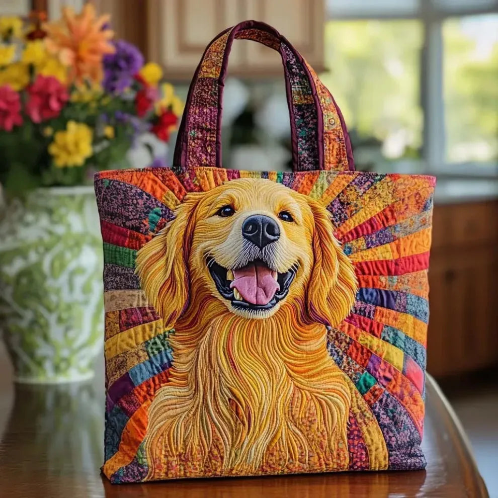 Dog Lover Quilted Tote Bag