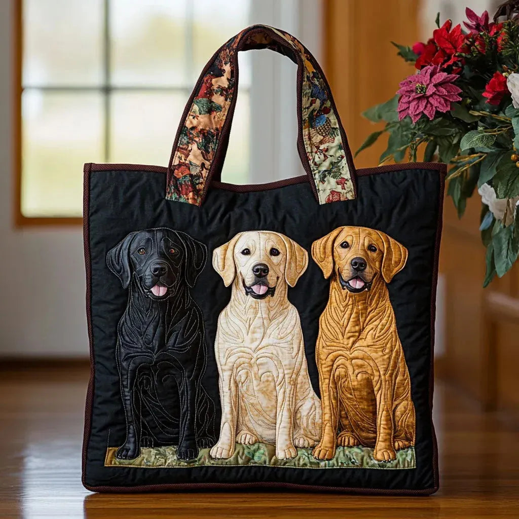 Dog Lover Quilted Tote Bag