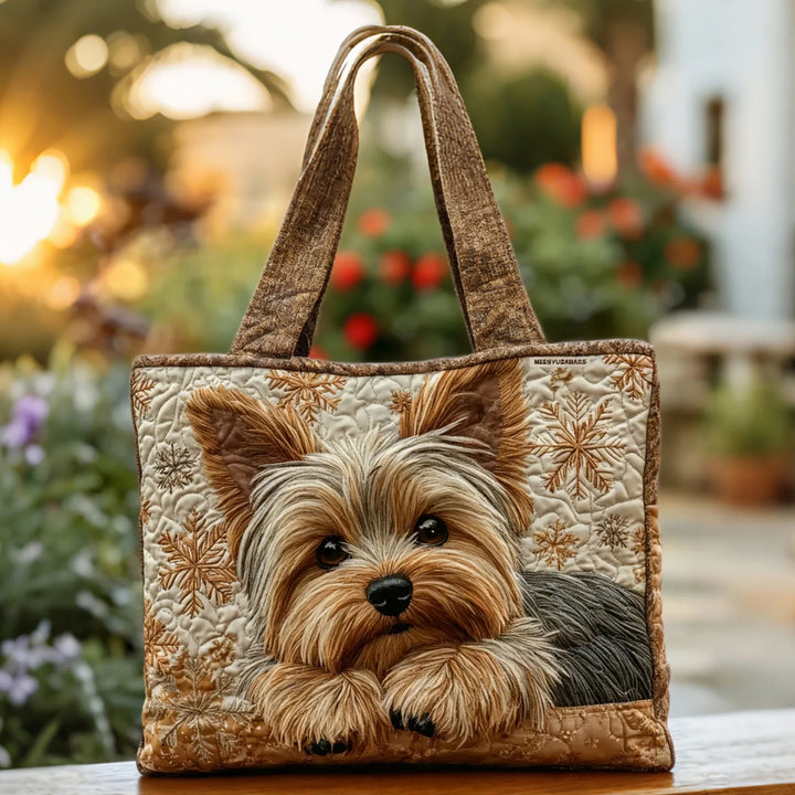 Dog Lover Quilted Tote Bag