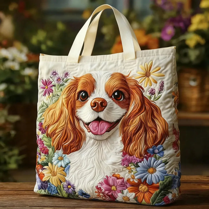 Dog Lover Quilted Tote Bag