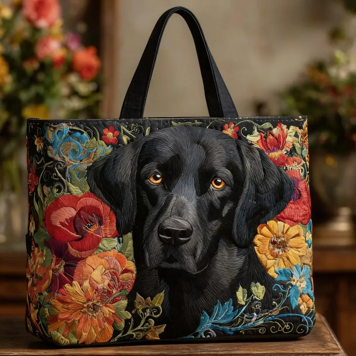 Dog Lover Quilted Tote Bag