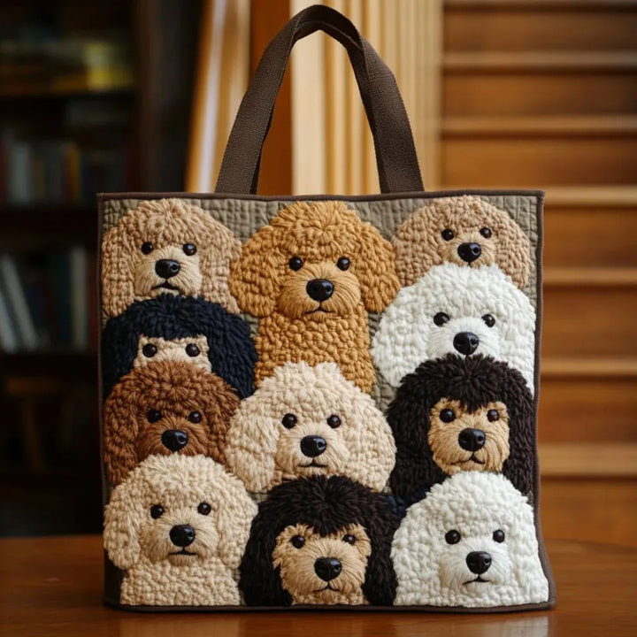 Dog Lover Quilted Tote Bag