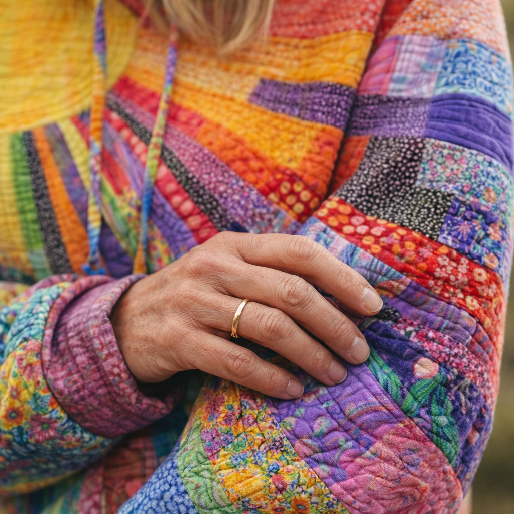 Laura™ - Bohemian Multicolor Patchwork Hoodie