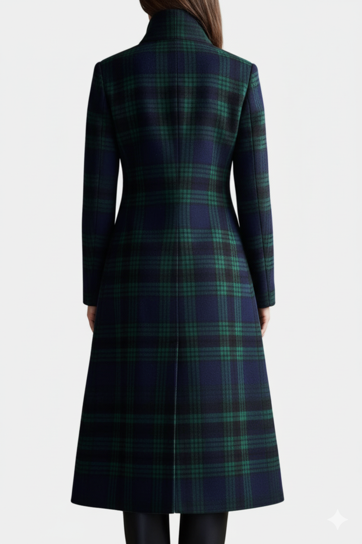 Rebecca | Classic Plaid Long Coat