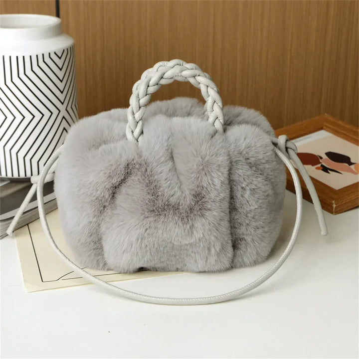 Plush Pumpkin Shoulder Tote