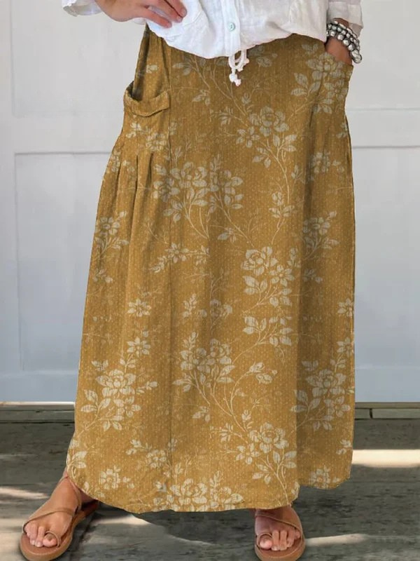 Maya Pattern Printed Pocket Skirt