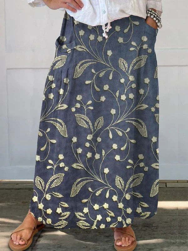 Maya Pattern Printed Pocket Skirt