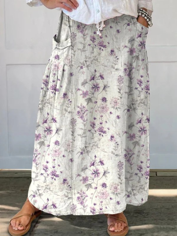 Maya Pattern Printed Pocket Skirt