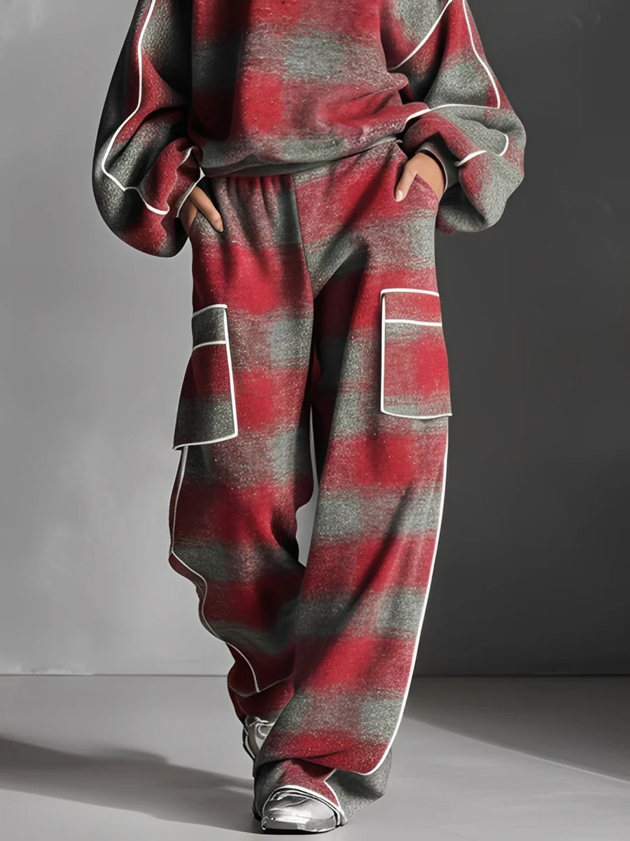 Louise | Elegant Plaid Two-Piece Set