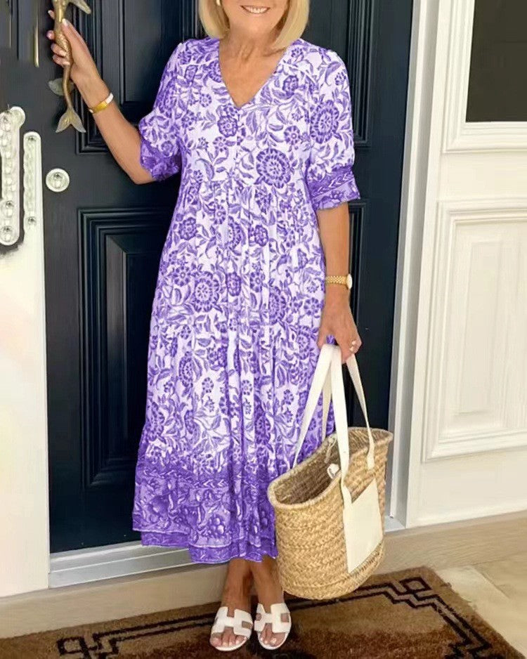 Keisha | Graceful V-Neck Dress