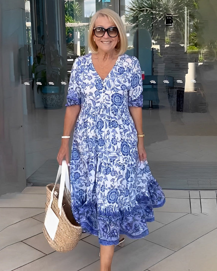 Keisha | Graceful V-Neck Dress