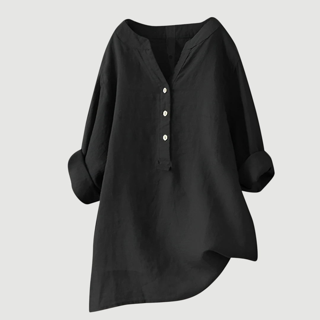 Linda | Relaxed Linen Blend Blouse