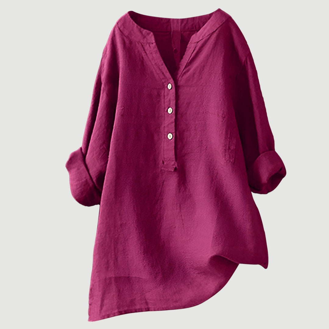 Linda | Relaxed Linen Blend Blouse