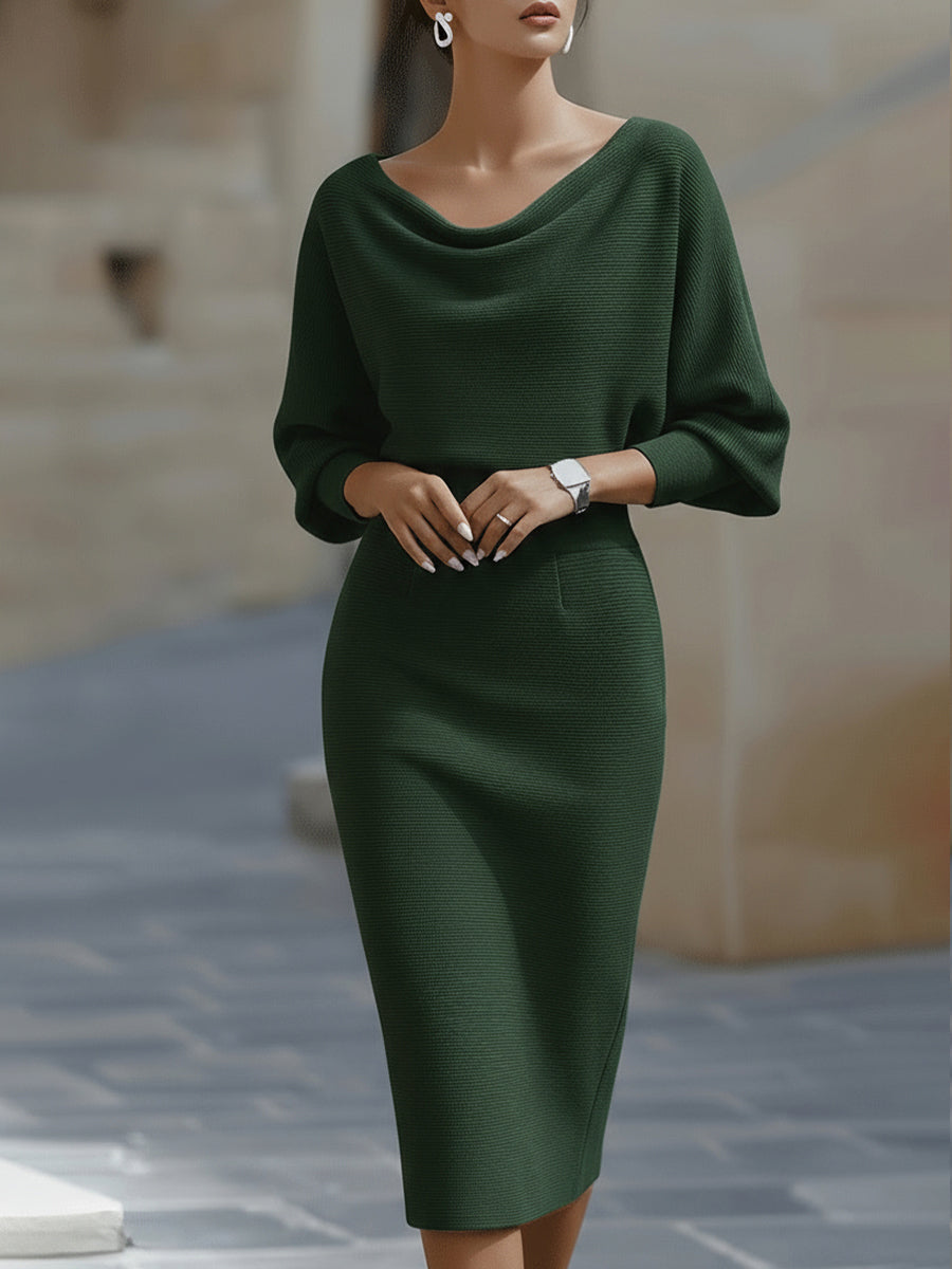Brielle | Draped Elegant Midi Dress