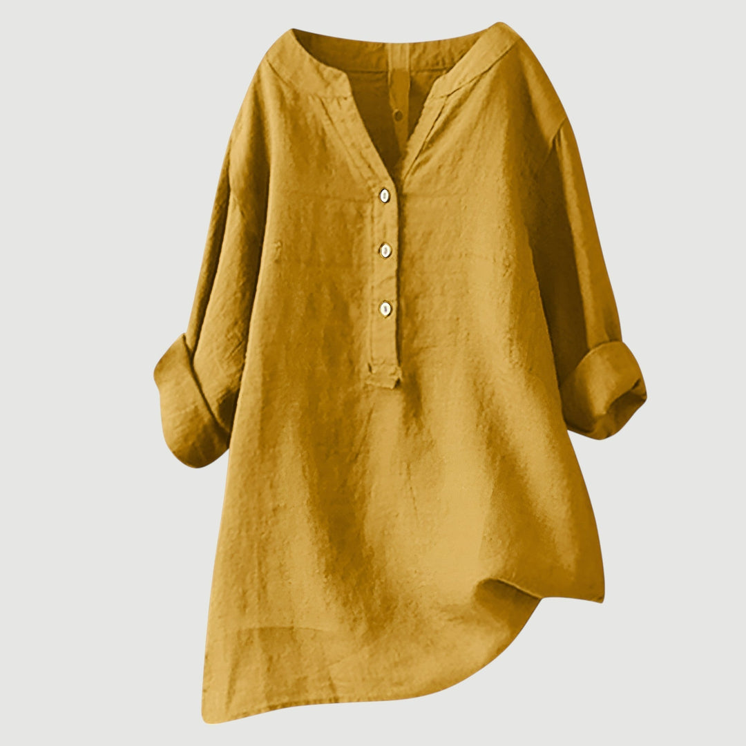 Linda | Relaxed Linen Blend Blouse
