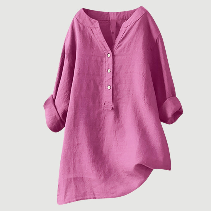 Linda | Relaxed Linen Blend Blouse